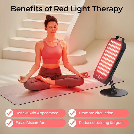 Young Master red light panel rotatable stand enables precise coverage for targeted treatment.