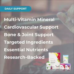 Youngevity 90-nutrient pack graphic highlights minerals, vitamins, amino acids