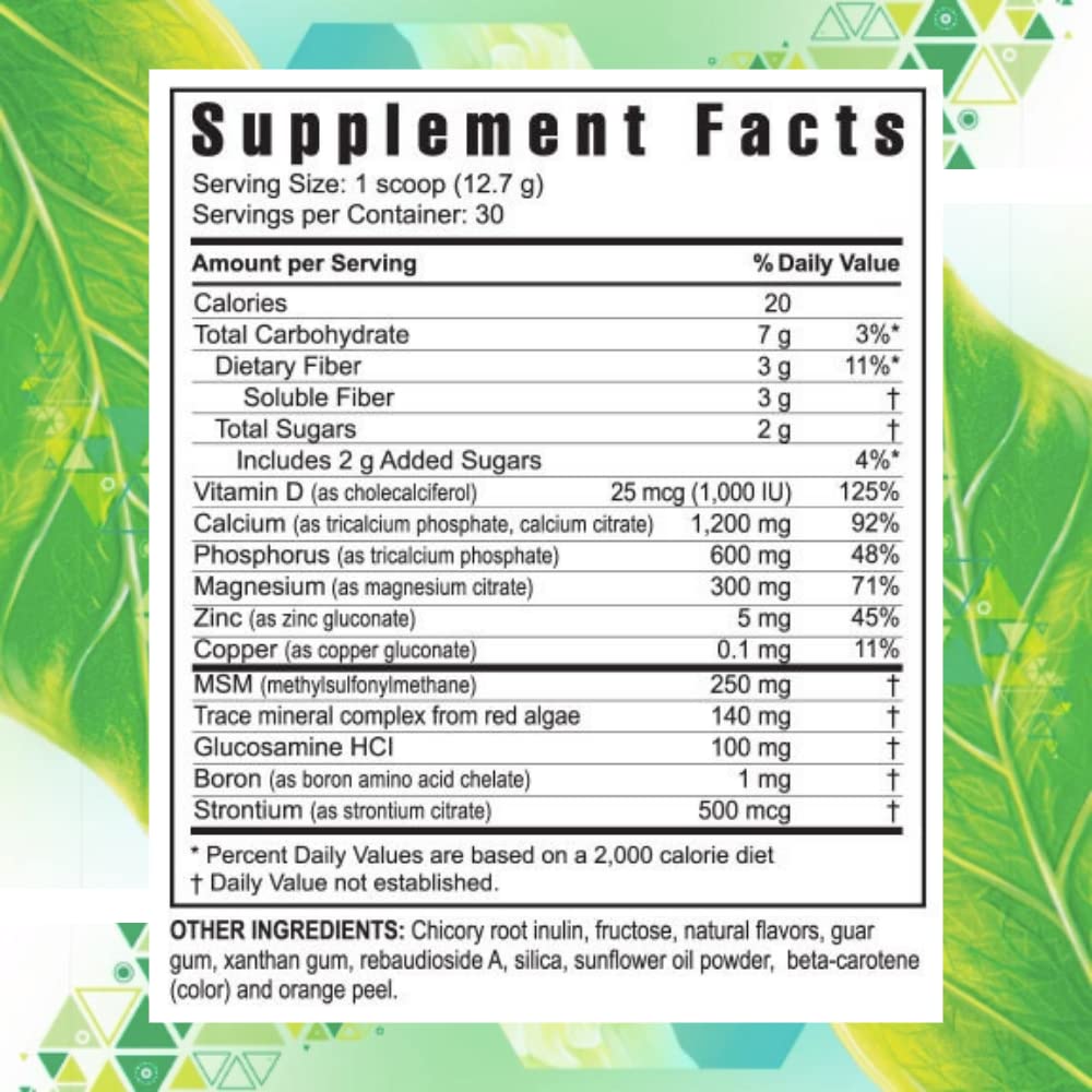 Youngevity Beyond Osteo FX tropical vanilla scoop beside powder for easy mixing