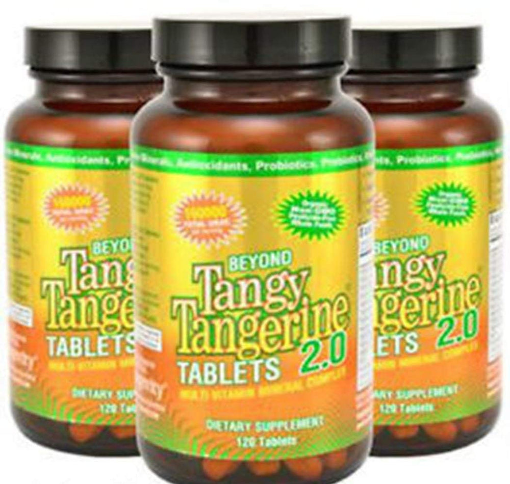 Youngevity Beyond Tangy Tangerine 2.0 bottle and label for daily wellness support.