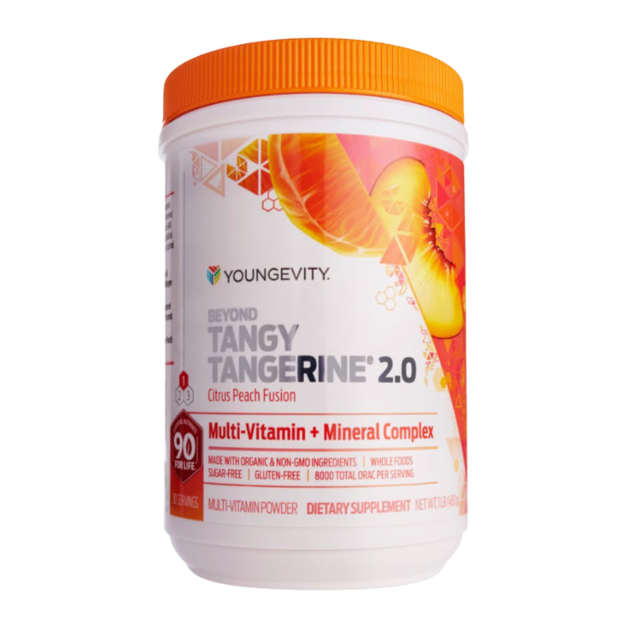 Youngevity Beyond Tangy Tangerine 2.0 Citrus Peach bottle supports daily nutrient intake.