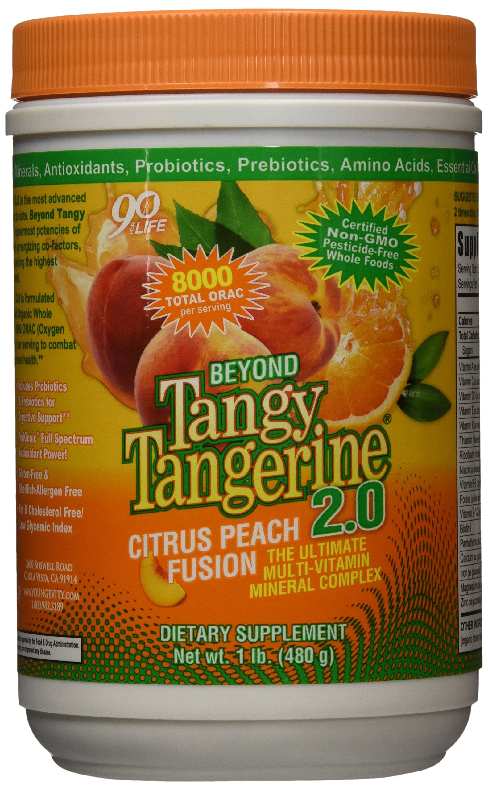 Youngevity Beyond Tangy Tangerine 2.0 bottle with citrus peach fusion for daily nutrient support