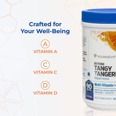 Youngevity Beyond Tangy Tangerine ready-to-drink glass featuring vibrant color.