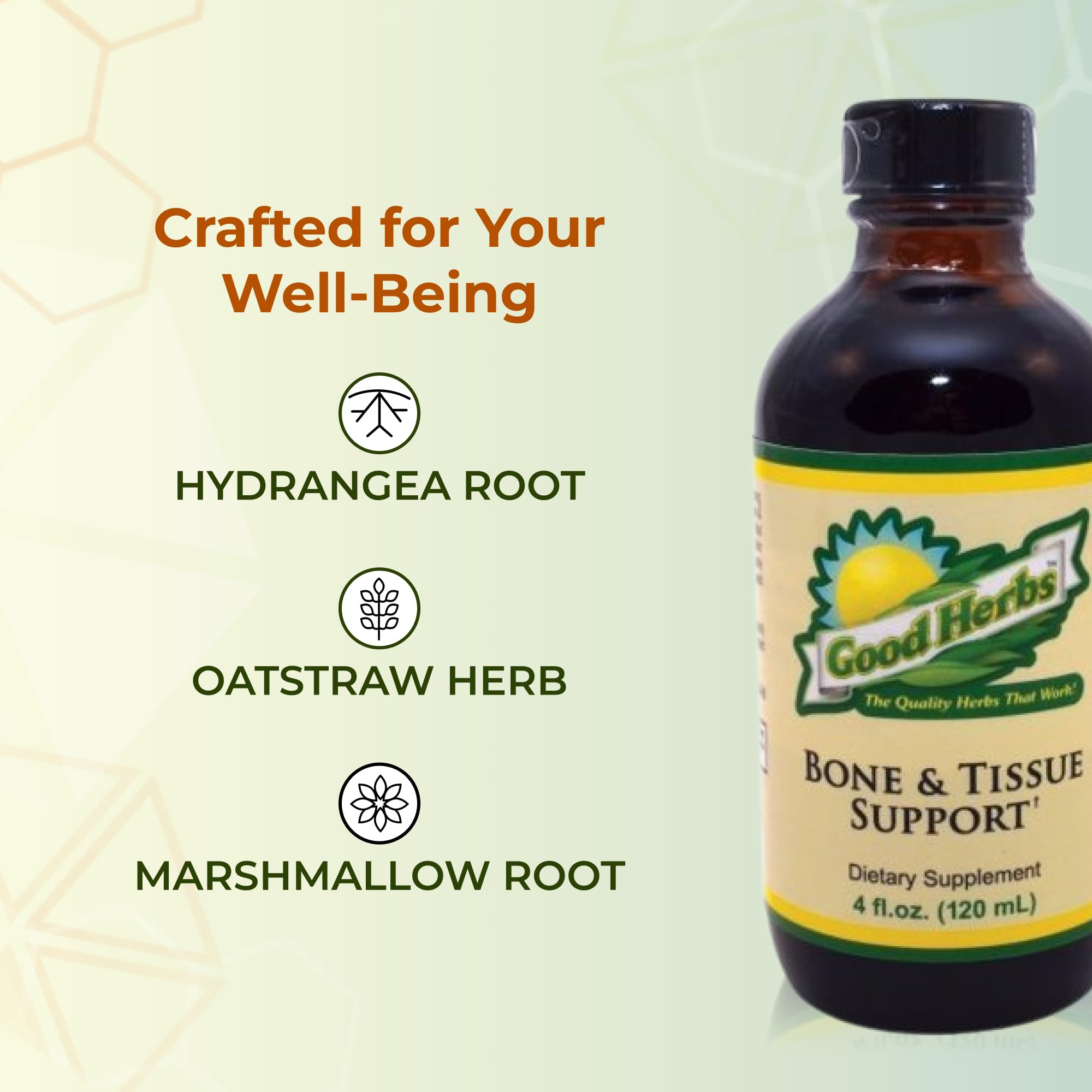 Youngevity Bone and Tissue Support marshmallow image with soothing botanical texture