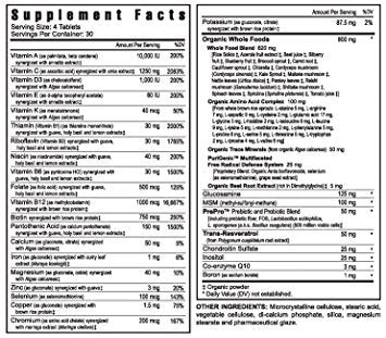 Youngevity BTT 2.0 ingredients label showing acerola, beet, carrot for antioxidants.