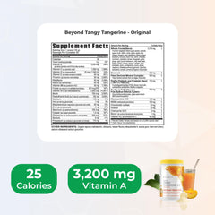 Youngevity Beyond Tangy Tangerine 2.5 powder jar emphasizes gluten-free and sugar-free formula.