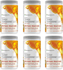 Youngevity BTT2.5 Tropical Tangerine bottle highlights high-potency vitamins for daily wellness.
