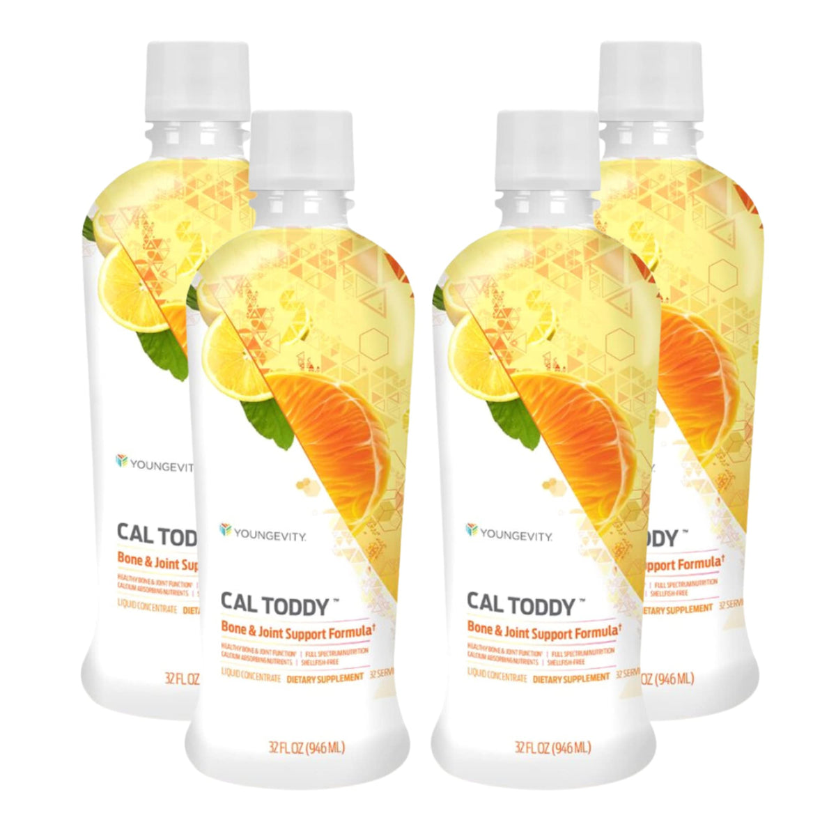 Youngevity CAL Toddy bottle front view highlighting calcium and magnesium.