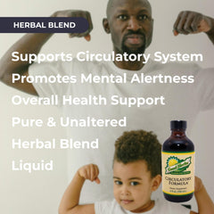 Pouring Youngevity Circulatory Formula capsules to illustrate easy dosing.