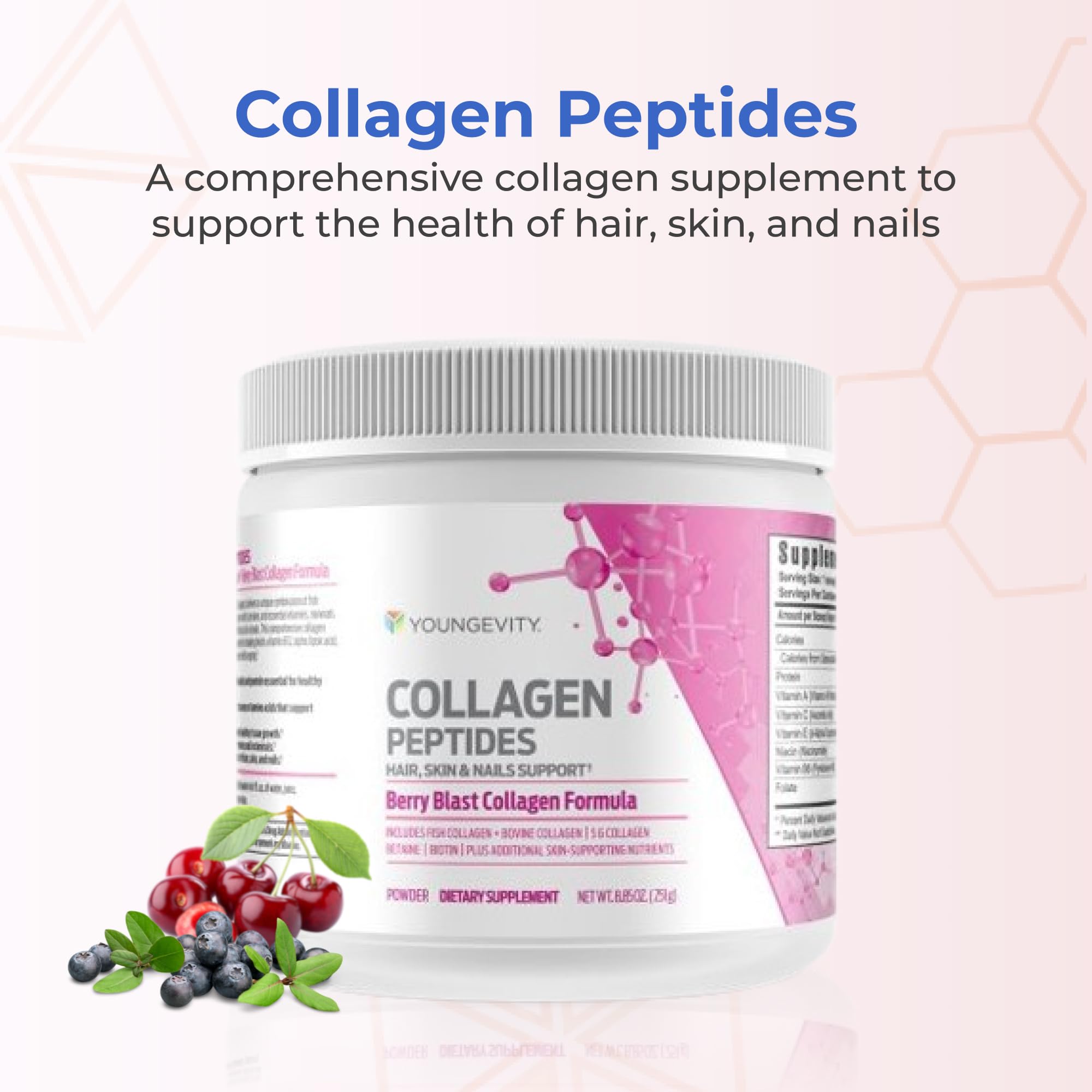 Youngevity Collagen Peptides scoop included for measuring servings