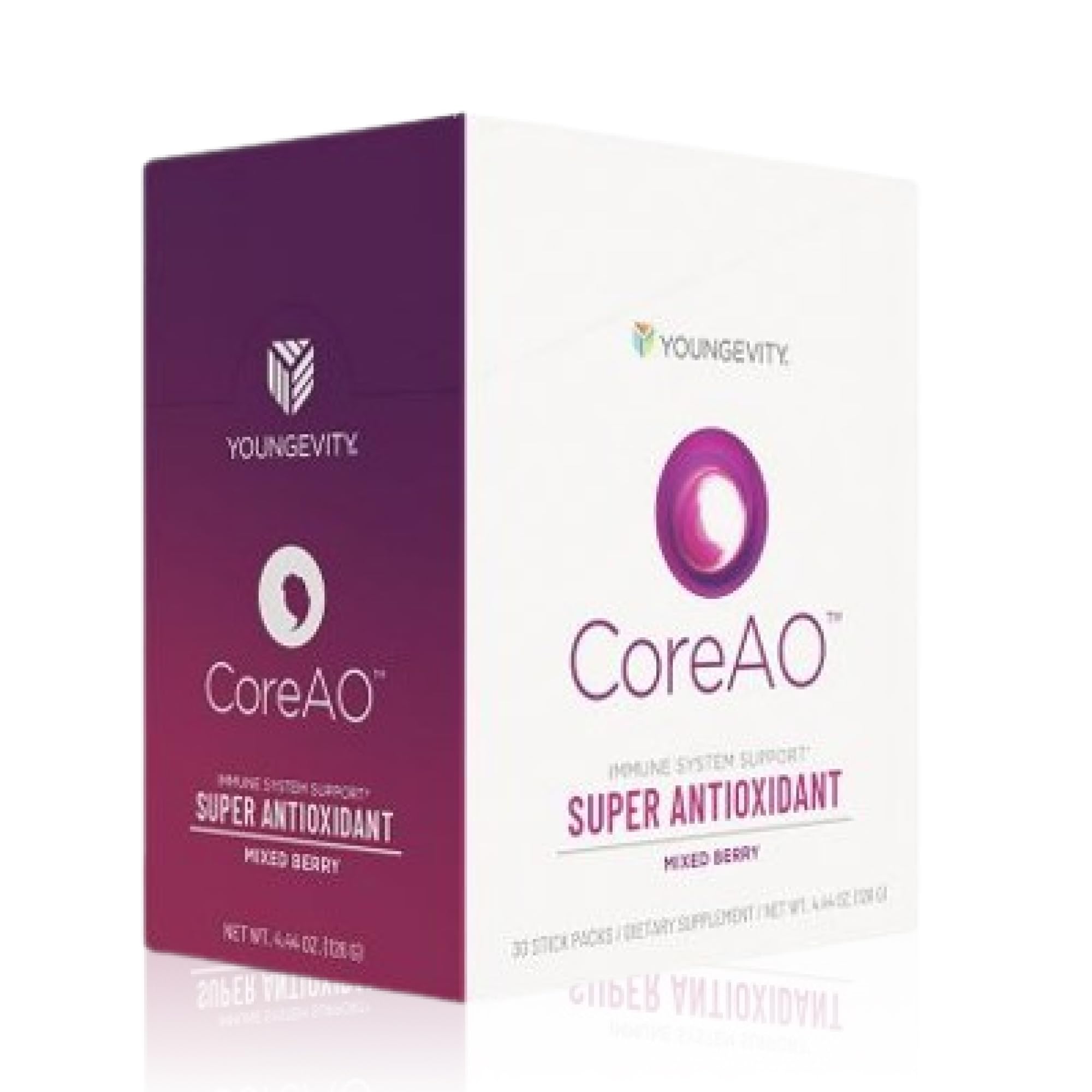 Youngevity CoreAO Stiks berry flavor stick pack for on-the-go antioxidant support