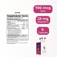 Youngevity CoreAO Stiks with vitamin C, D3, and zinc for daily support on the go