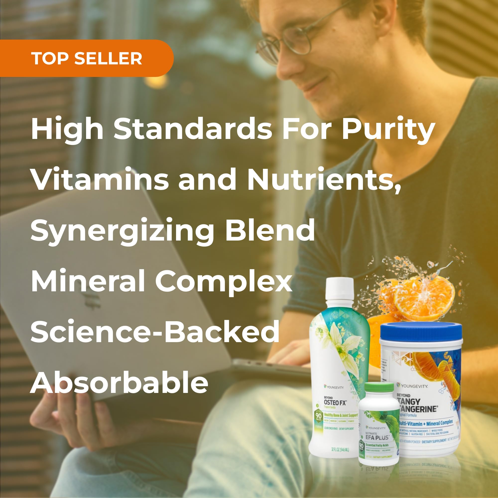 Youngevity Healthy Start Pak kitchen counter – easy integration into daily routines.