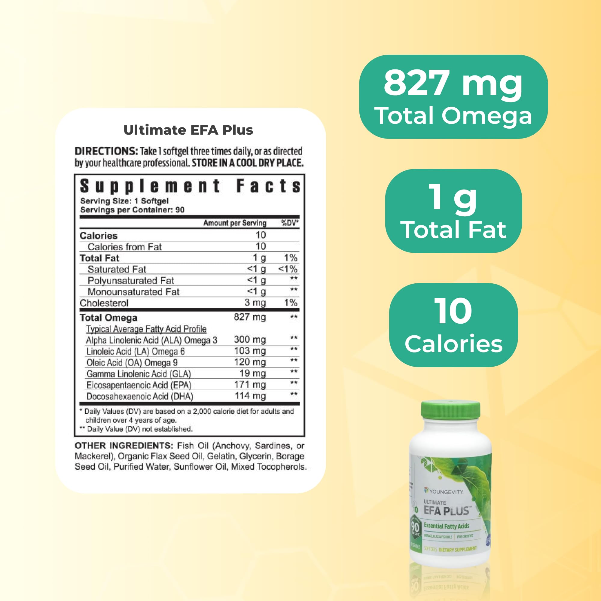 Youngevity Healthy Start Pak label close-up – branding and ingredient highlights visible.