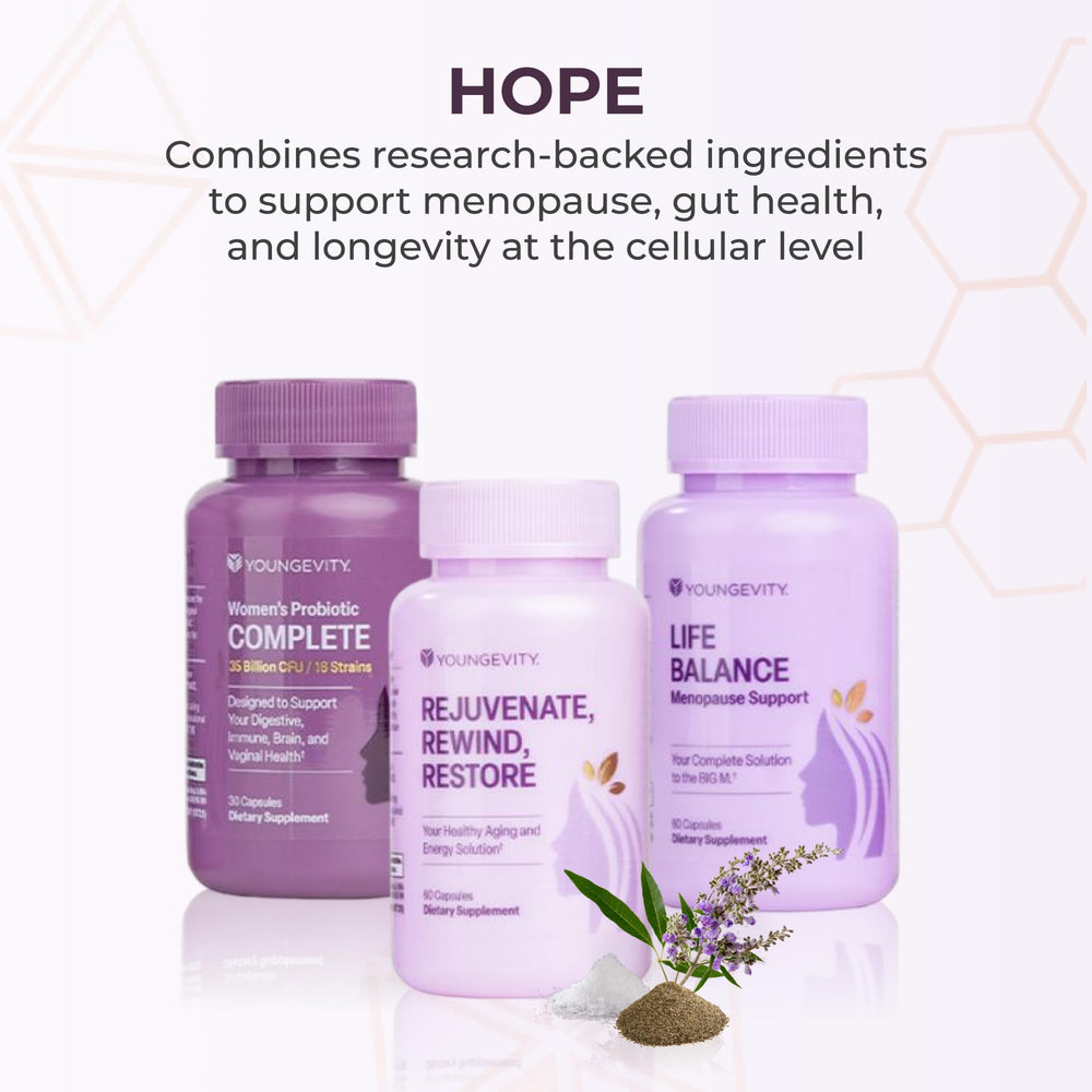 Youngevity Hope Bundle Rejuvenate capsules offer cellular vitality support with antioxidants