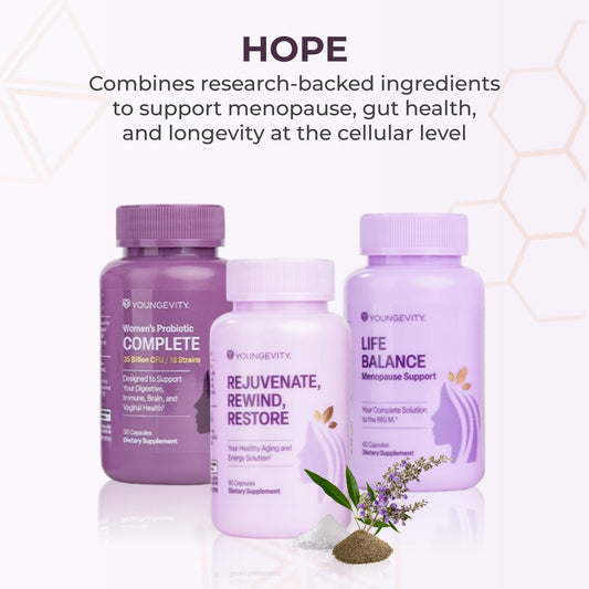 Youngevity Hope Bundle Rejuvenate capsules offer cellular vitality support with antioxidants