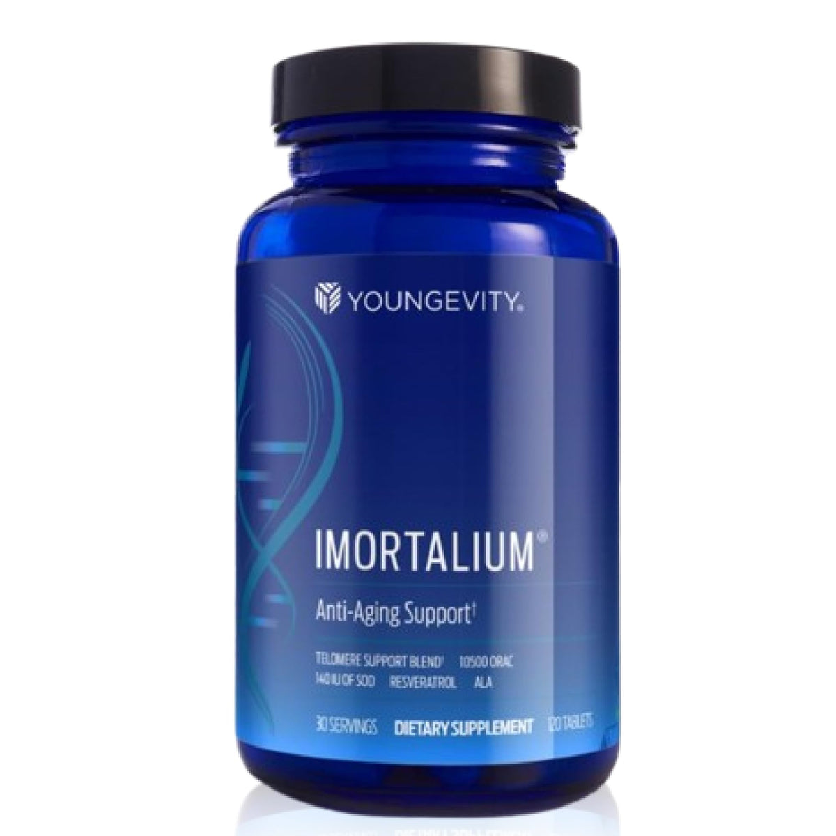 Youngevity Imortalium bottle front label highlighting anti-aging formula
