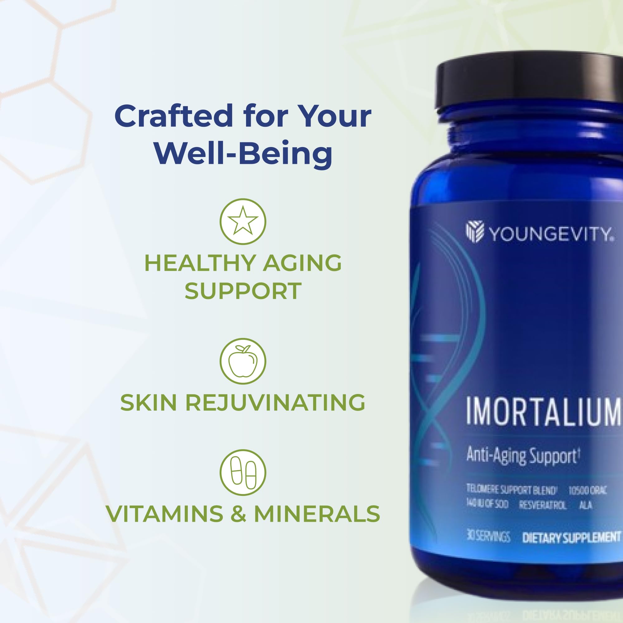 Glutathione component in Youngevity Imortalium provides cellular antioxidant support