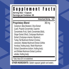 Youngevity Killer Biotic FX bottle back with dosage and ingredient highlights