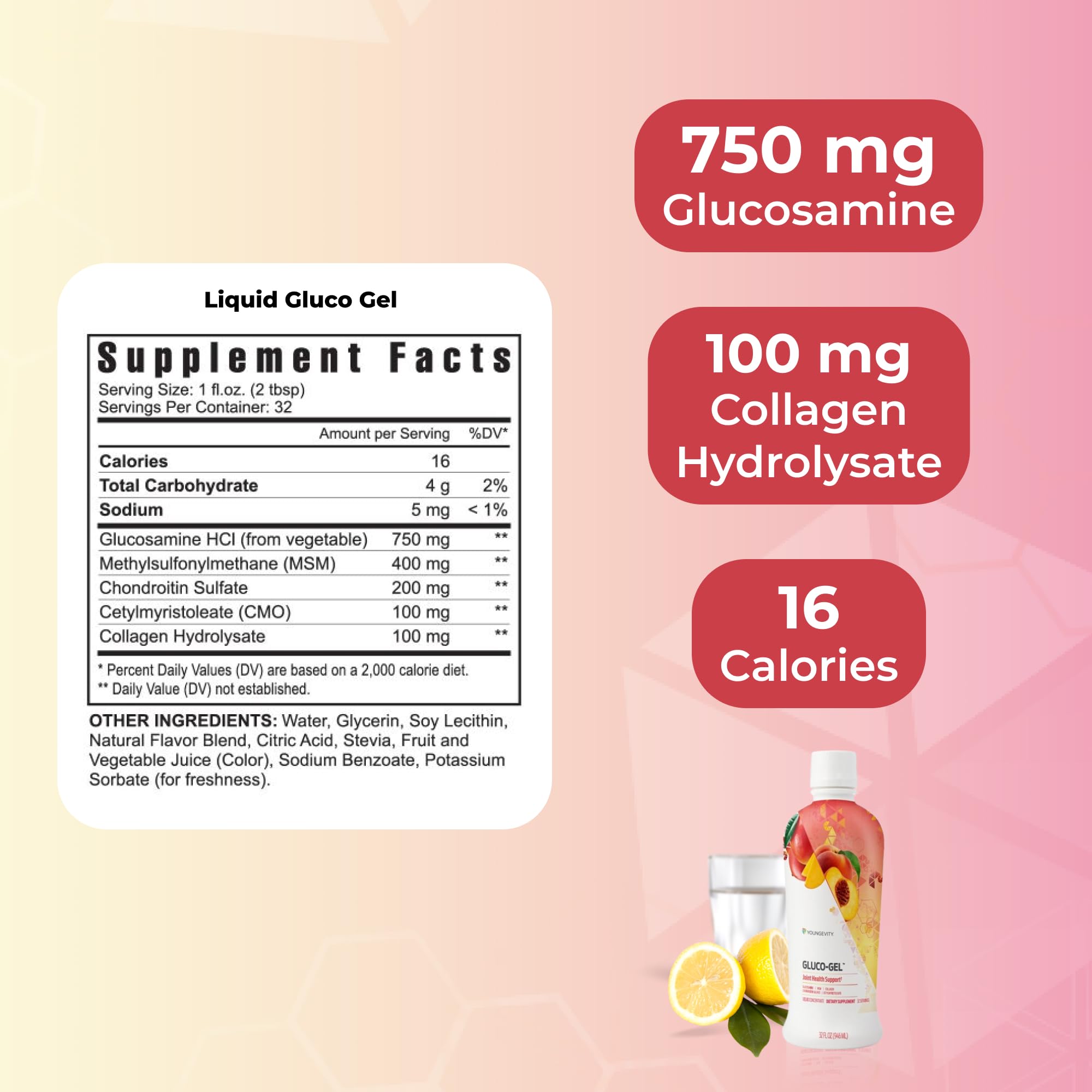 Close-up of Majestic Earth label with ingredients and dosage information