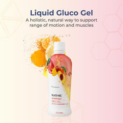 Pouring Youngevity GLUCO-Gel Majestic Earth showing easy dosing
