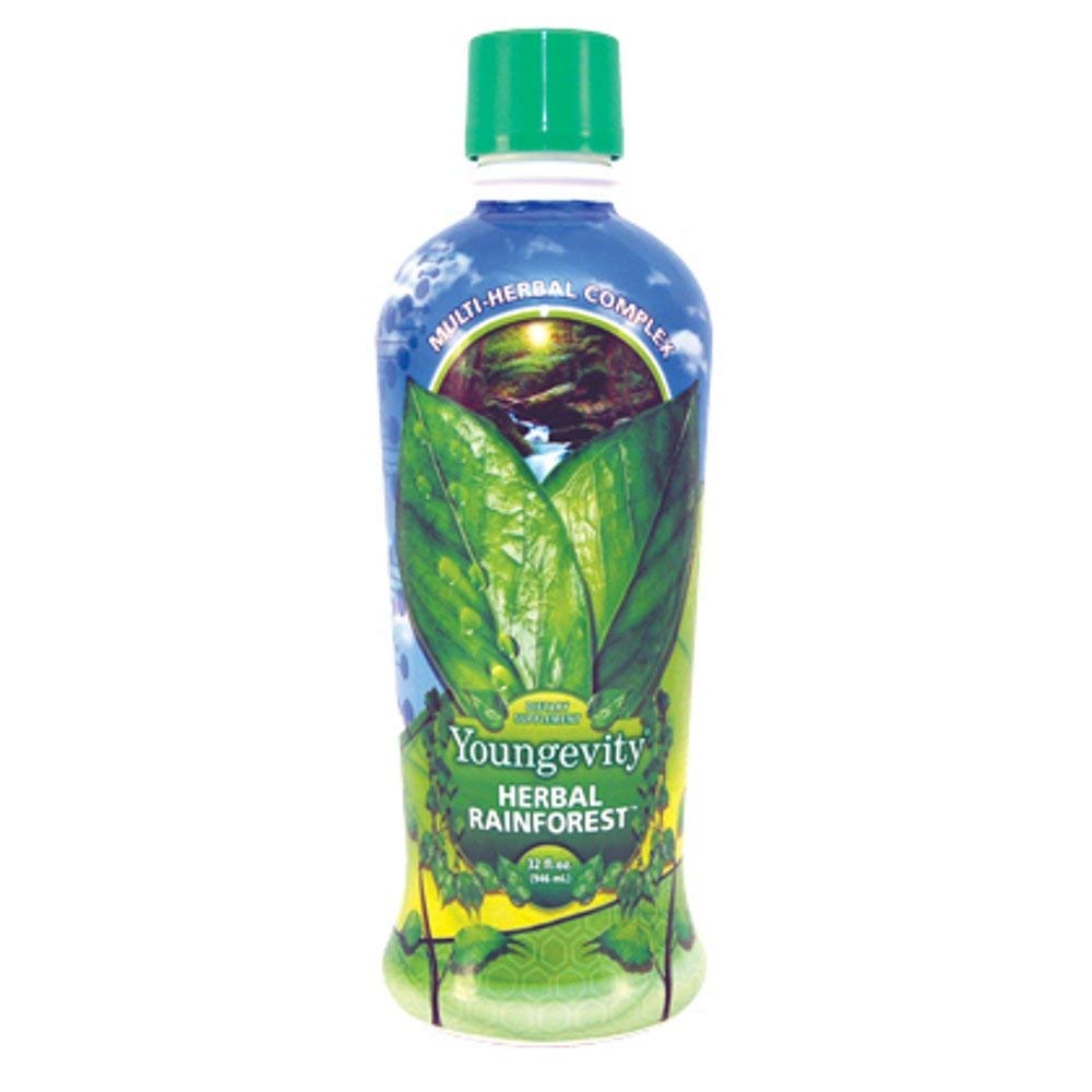 Youngevity Majestic Earth Herbal Rainforest bottle showing liquid minerals and herbs for daily wellness