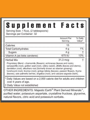 Youngevity Majestic Earth Herbal Rainforest pour shows mango-flavored liquid for easy daily dosing