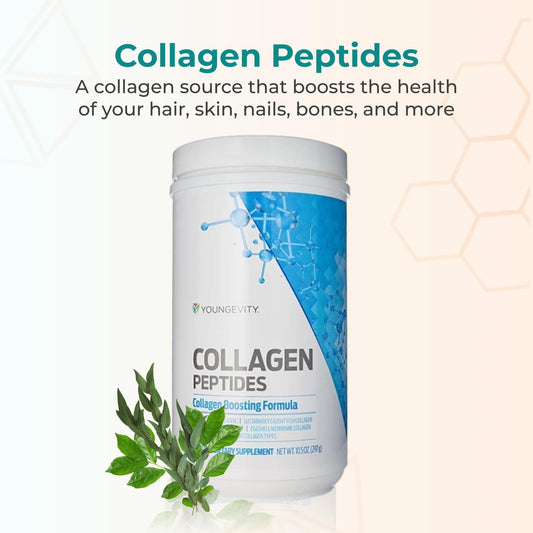 Youngevity Multi-Collagen bottle pour demonstrating smooth mixing into a beverage