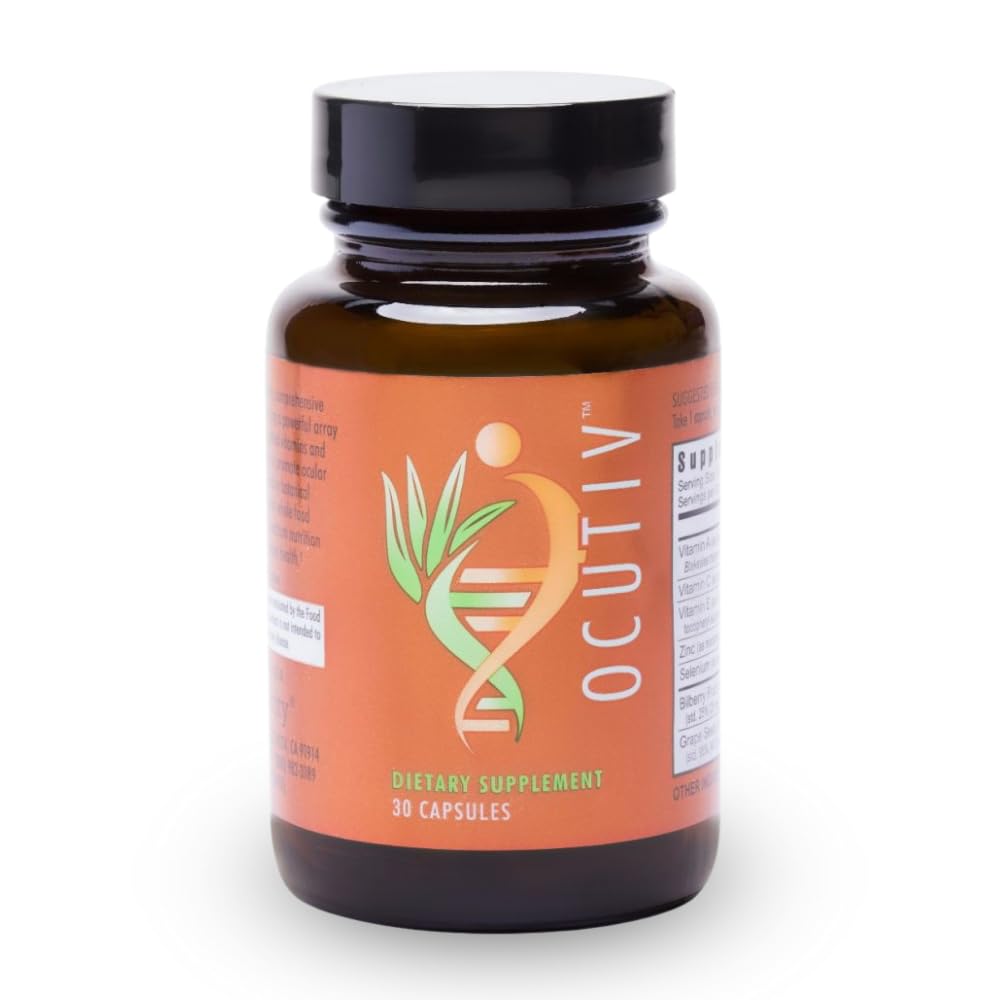 Youngevity Ocutiv eye vitamin bottle with capsules for daily eye support