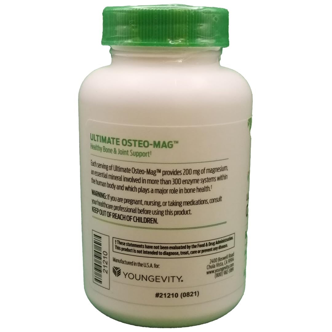 Youngevity Osteo-Mag label detailing magnesium and vitamin support