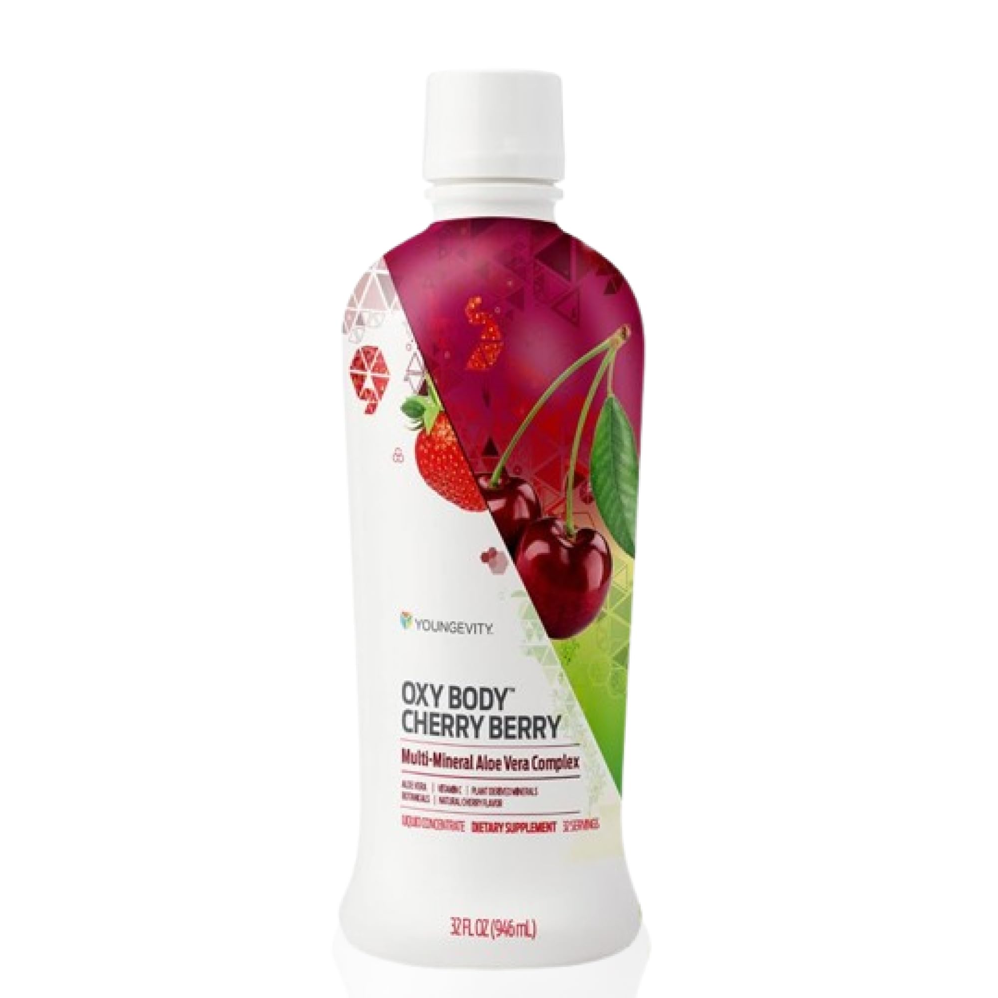 Youngevity Oxybody Cherry Berry bottle with natural cherry flavor for daily wellness