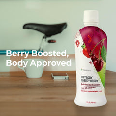 Chilled Youngevity Oxybody Cherry Berry emphasizing natural cherry flavor