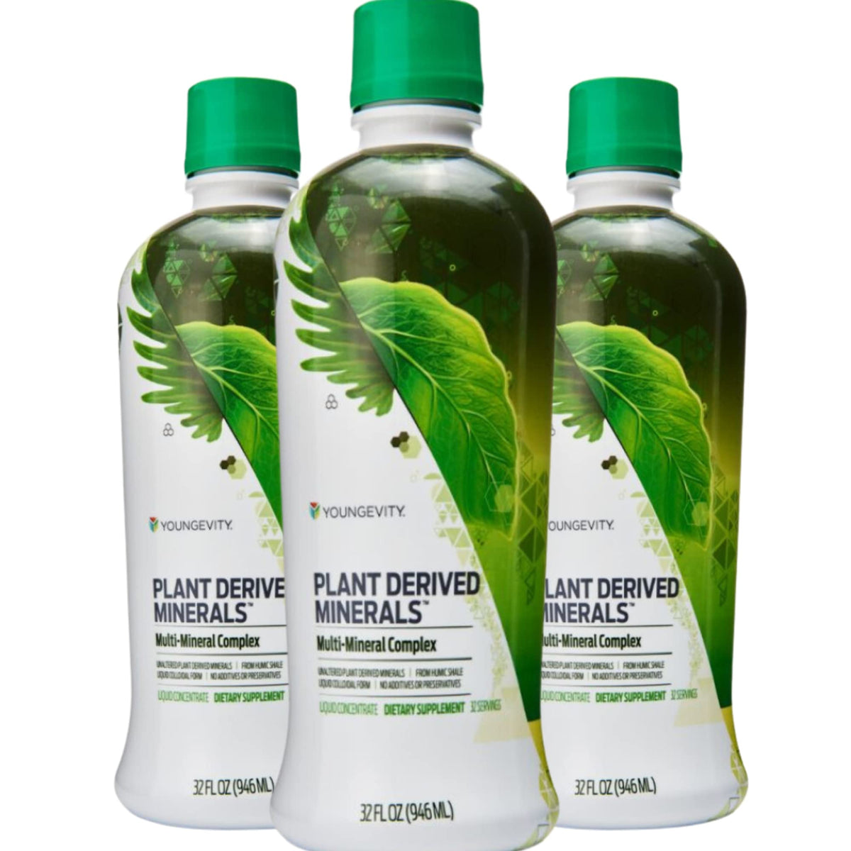 Youngevity Plant Derived Liquid Minerals bottle pour showing easy addition to drinks for daily mineral support.