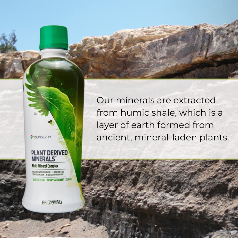 Youngevity Plant Derived Liquid Minerals measuring dropper emphasizes precise dosing and convenience.