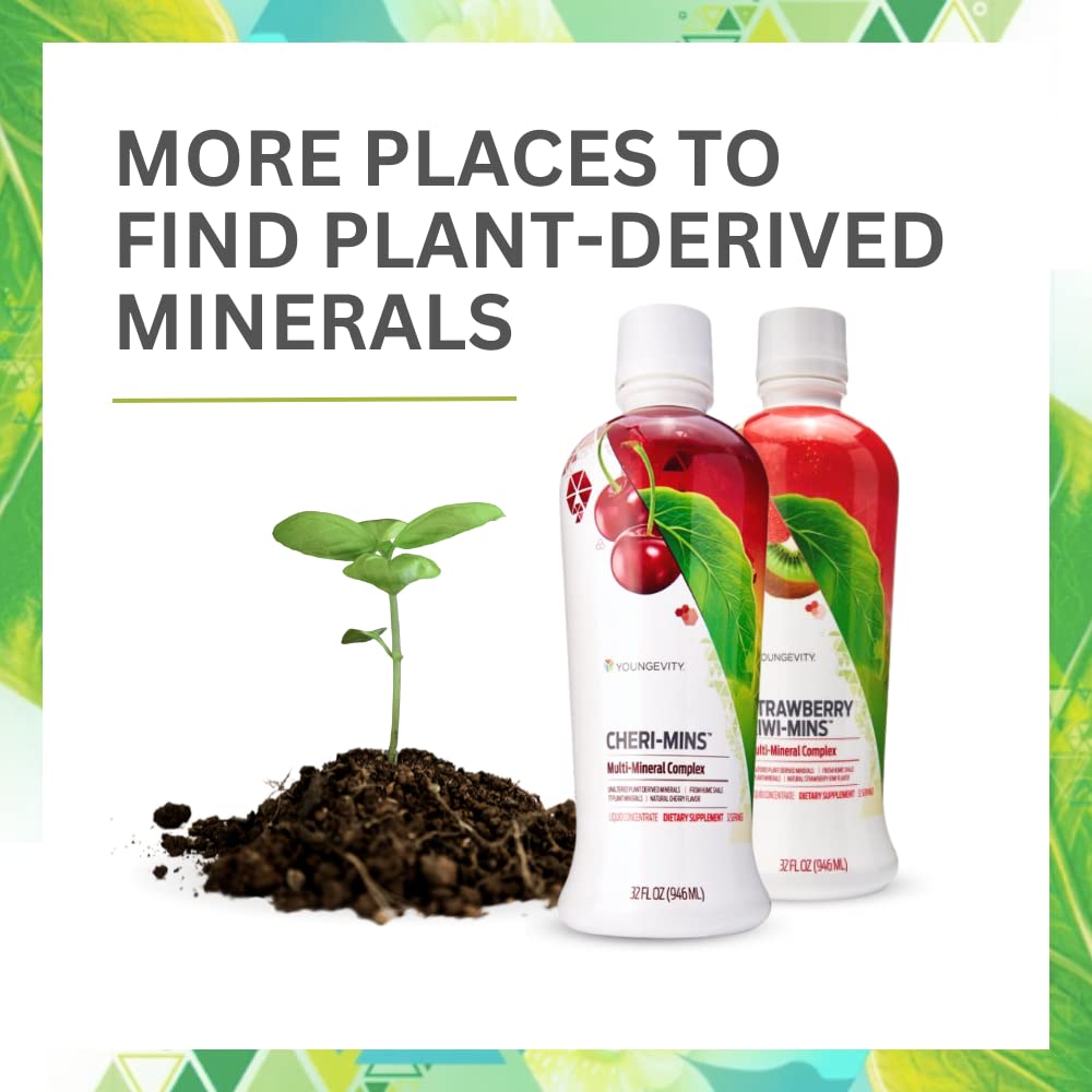 Youngevity Plant Derived Liquid Minerals pack-4 display for bulk plant minerals.