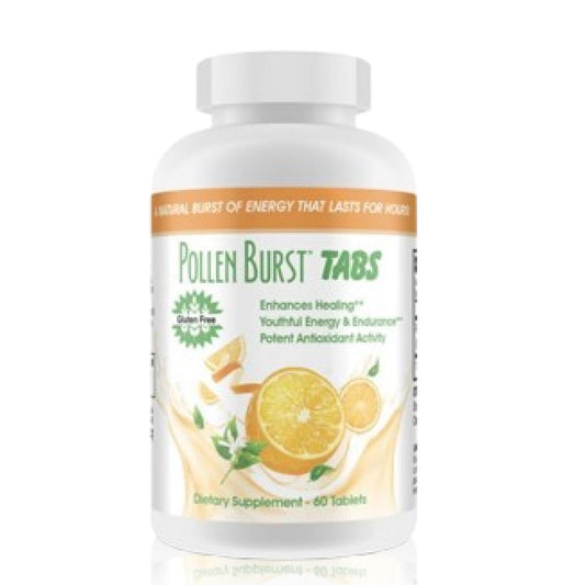 Youngevity Pollen Burst Tabs bottle for convenient daily supplementation.