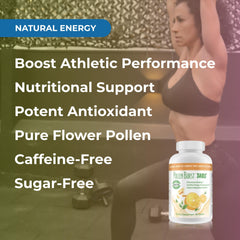Graphic of Youngevity Pollen Burst ingredients showing pure flower pollen sources.