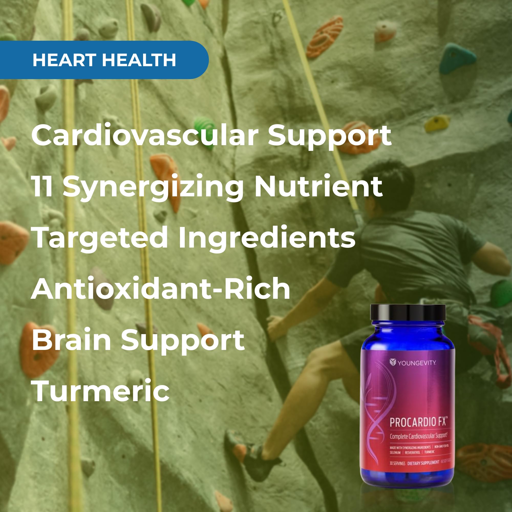 Youngevity ProCardio FX capsules, small and easy to swallow.
