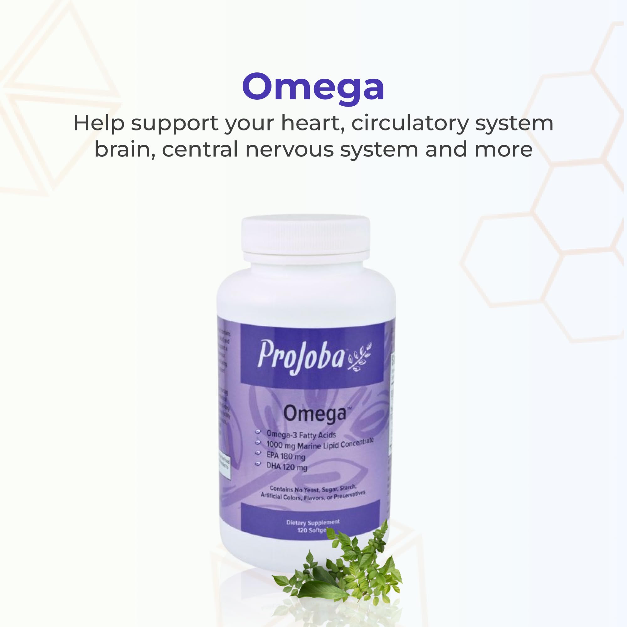 Youngevity Projoba Omega softgels closeup for easy daily omega-3 intake.