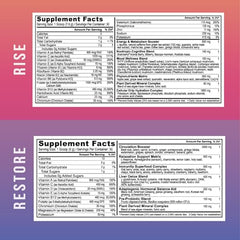 Youngevity Rise & Restore day bottle open for easy scoop and mix.