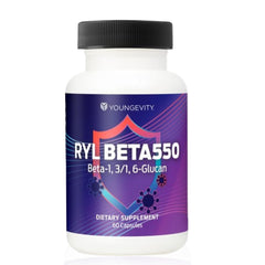 Youngevity RYL Beta550 bottle front for easy daily immune support