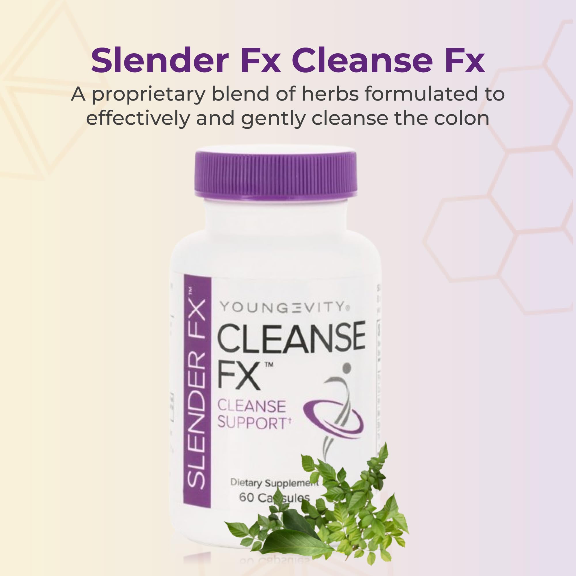 Youngevity Slender Fx Cleanse Fx capsules stacked for convenient daily use