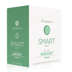 Youngevity Smart front packaging shows 30-stick box for focus