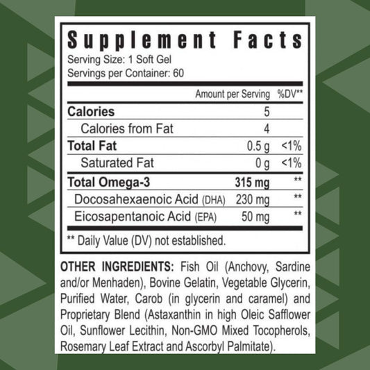 Youngevity S.M.A.R.T. FX soft gels close-up highlighting DHA and EPA benefits.