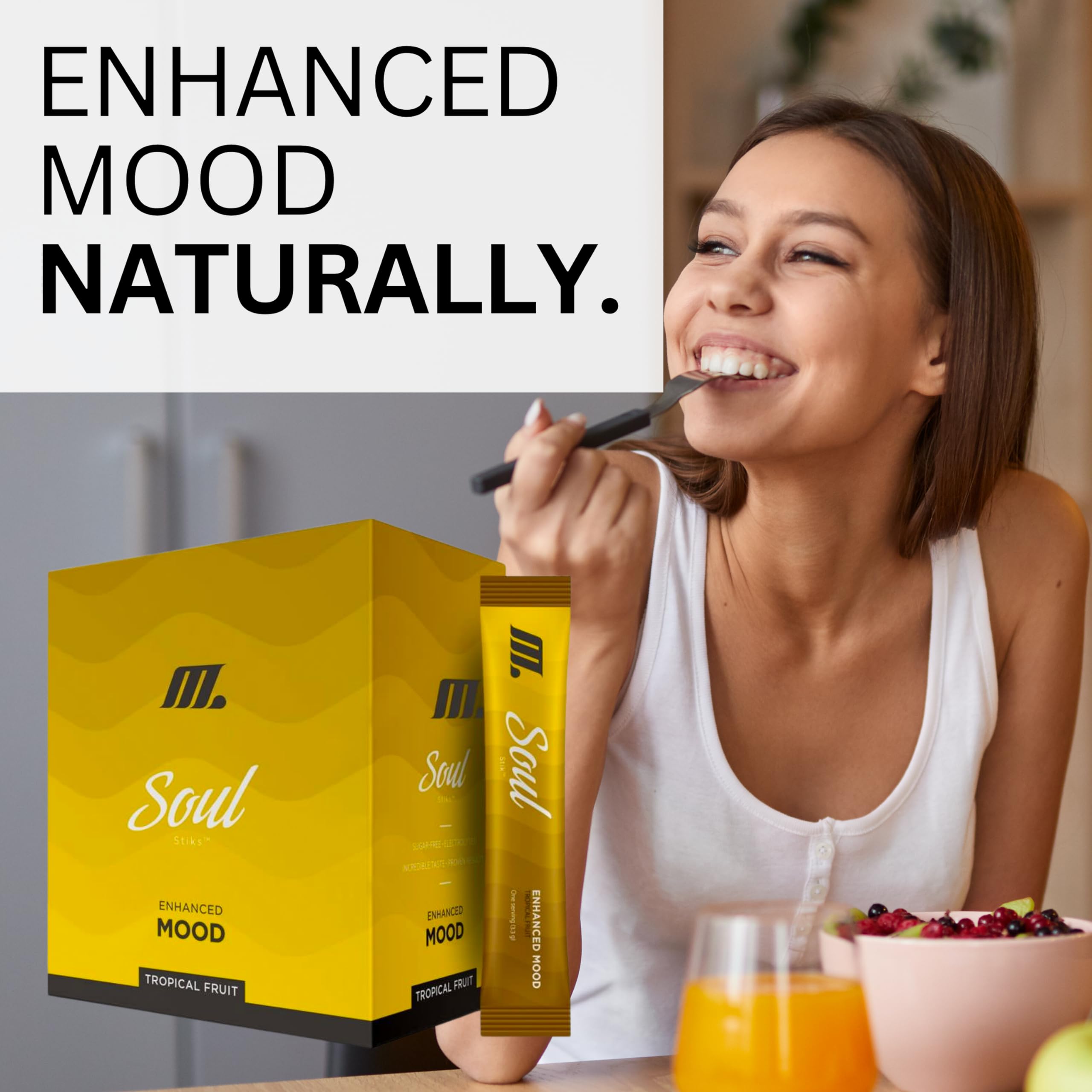 Youngevity Soul Mood Enhancer highlights Siberian ginseng for alertness and mood support.