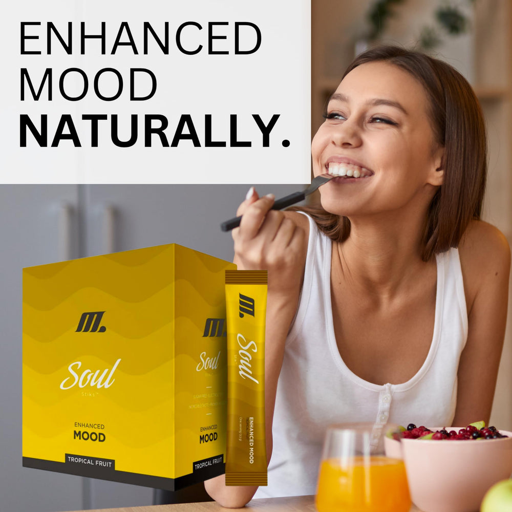 Youngevity Soul Mood Enhancer highlights Siberian ginseng for alertness and mood support.