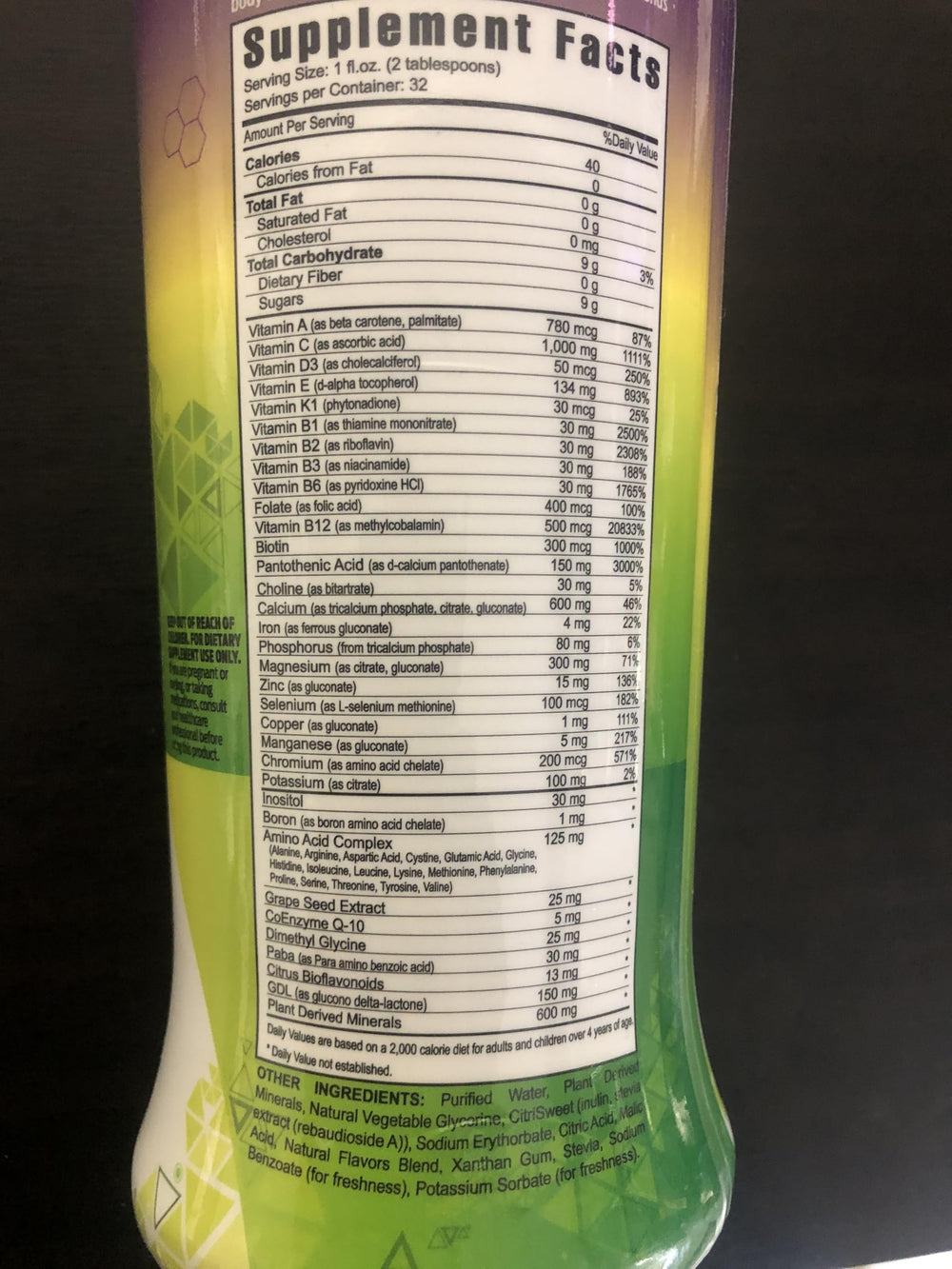 Youngevity Ultimate Classic ingredients closeup communicates natural, broad nutrient sourcing