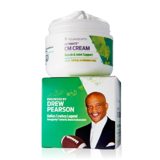 Youngevity Ultimate CM Cream bottle for quick back relief.