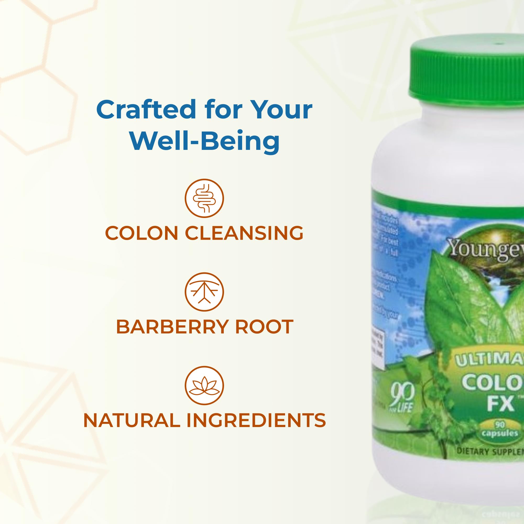 Youngevity Ultimate Colon FX packaging on shelf, convenient daily wellness option.