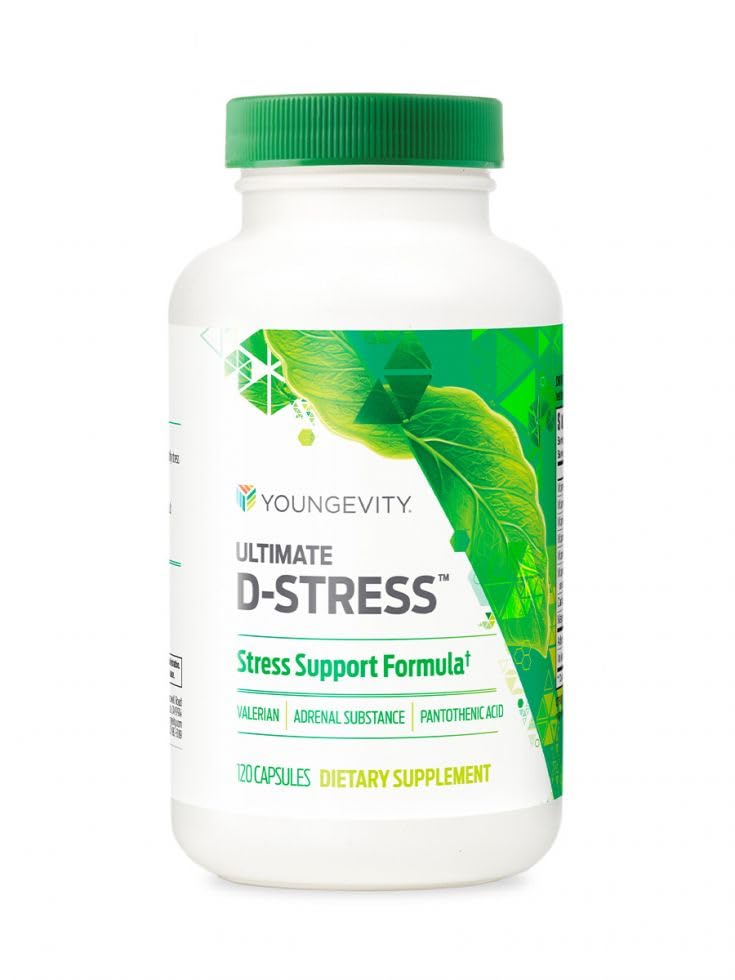 Youngevity Ultimate D-Stress bottle with capsules for daily calm support